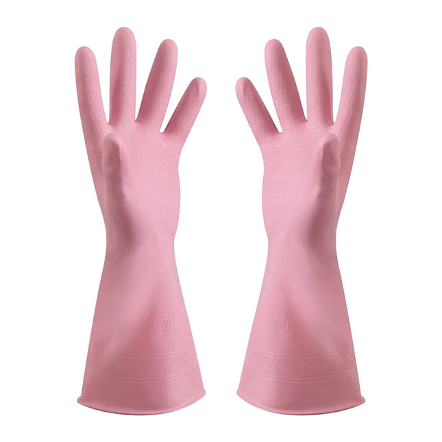 1 Pairs Rubber Gloves for Dishwashing Cleaning Cotton Lined Household Gloves Waterproof Gloves