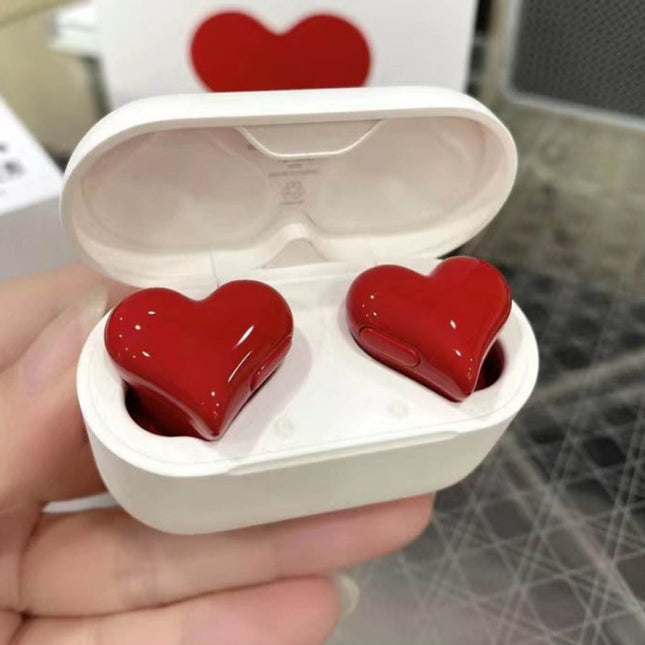 Heart Shaped Earbuds Stylish Headphones HiFi Stereo Sound Waterproof Bluetooth 5.3 Earphones – product detail