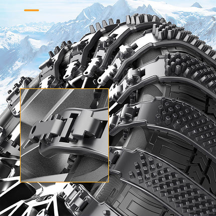 Reusable Anti Snow Chains of Car,Snow Tire Chains,Universal Adjustable Emergency Portable Snow Tire Chains for Car SUV Pickup Trucks Car Vuyungers Snow Chains Non-Slip Cable Tie Orange