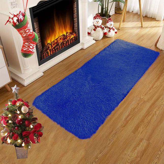 Washable Runner Rug for Bedroom Living Room V1189-LWWAL-20260401-05317 in Blue / Red