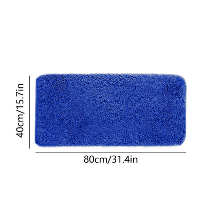 Washable Runner Rug for Bedroom Living Room Rug - 40 x 15.7 Inch Bath Mats Red Soft Fluffy Hallway Runner Rug, Non-Slip Indoor Carpet for Kitchen Laundary Room Decor Entryway Bathroom Blue