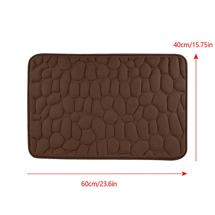 40 x 24 Inch Cotton Bathroom Floor Mat - Super Soft, Water Absorbent, Non-Slip, Machine Washable, Ideal for Bathroom, Bedroom, and Kitchen Coffee