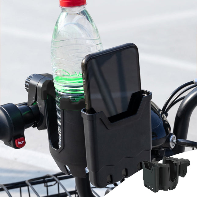 2-in-1 Adjustable Drink Holder Universal Cup Holder with Cell Phone Holder Large Diameter Design Bike – product detail