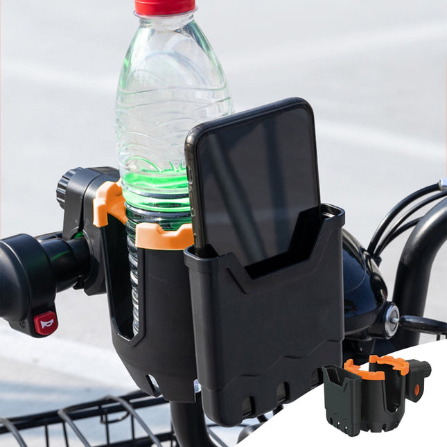 2-in-1 Adjustable Drink Holder Universal Cup Holder with Cell Phone Holder Large Diameter Design Bike – product detail