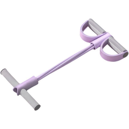 Clearance！4-Tube Pedal Puller Resistance Rope - Foot Pedal Resistance Band,Yoga Elastic Exercise Bands, for Women Jump Fitness, Abdomen/Arm Weight/Waist/Leg Stretching Slimming Training Purple