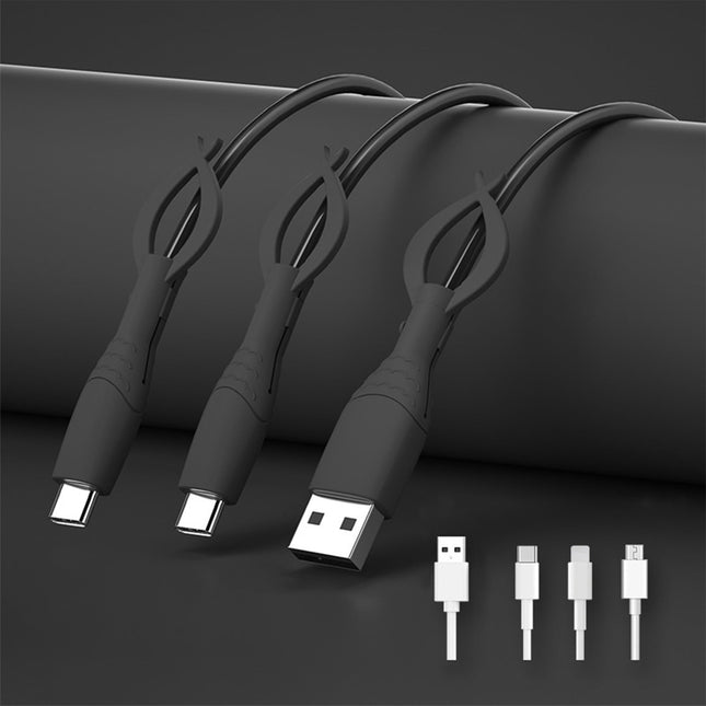 Cute Cable Protector Cover Compatible for iPhone Android USB Type-C Cable 3 PCS Colorful Soft