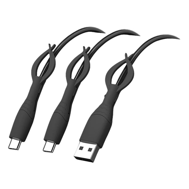 Cute Cable Protector Cover Compatible for iPhone Android USB Type-C Cable 3 PCS Colorful Soft – product detail