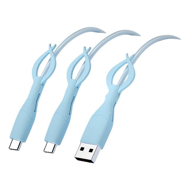 Cute Cable Protector Cover Compatible for iPhone Android USB Type-C Cable 3 PCS Colorful Soft – product detail