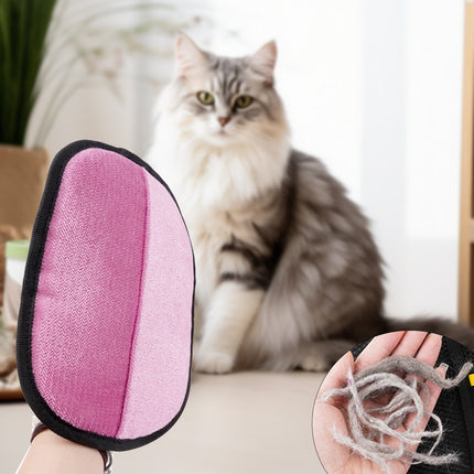Pet Grooming Gloves,Cat Grooming Gloves for Dog & Cat,Cat Brush Glove for Carpet, Couch, Clothing, Furniture, (Green) 7.28x9.45 7.28" x 9.45" Red2