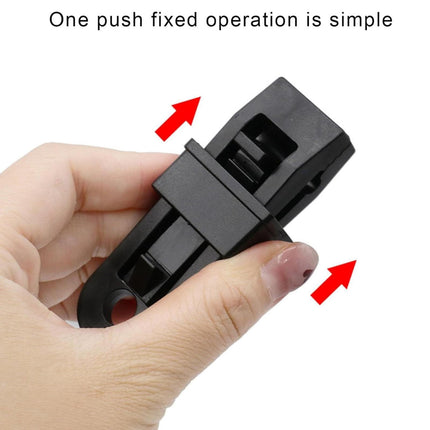 Tarp Clips Heavy Duty Lock Grip,Tarp Clamps for Cover Awnings, Outdoor Camping, Caravan Canopies, Car Covers, 10 PCS Per Pack (Black) 0.98x0.86x3.18 0.98" x 0.86" x 3.18" Black
