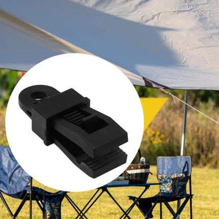 Tarp Clips Heavy Duty Lock Grip,Tarp Clamps for Cover Awnings, Outdoor Camping, Caravan Canopies, Car Covers, 10 PCS Per Pack (Black) 0.98x0.86x3.18 0.98" x 0.86" x 3.18" Black