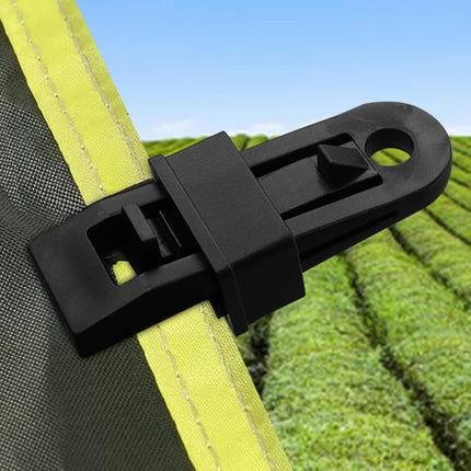 Tarp Clips Heavy Duty Lock Grip,Tarp Clamps for Cover Awnings, Outdoor Camping, Caravan Canopies, Car Covers, 10 PCS Per Pack (Black) 0.98x0.86x3.18 0.98" x 0.86" x 3.18" Black