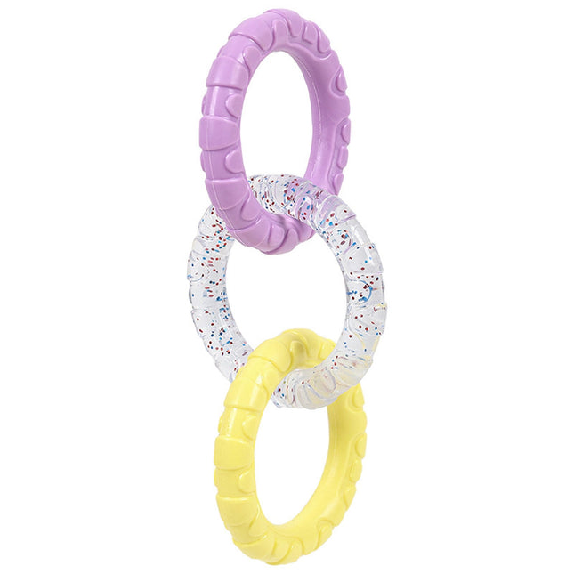 3-Ring Tug Dog Toy Interactive Tug Pull Toy for Training and Teeth Cleaning Indestructible Rubber – product detail