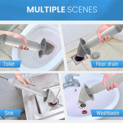 Toilet Plunger, Powerful Toilet Plunger, Heavy Duty High Pressure Thrust Plunge, Remover Tool to Unblock Toilet Blockage, All Purpose Power Plungers for Bathrooms Cleaning (Green/1 Pcs) 18.8x5.11 18.8" x 5.11" Gray