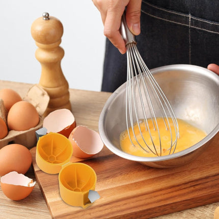 Egg Cracking Tool for Raw Eggs, Efficient Egg Shell Opener Handheld Egg Peeler Tool Egg Cracker Separator Multifunctional Egg Breaker for Cooking Camping Kitchen Gadgets, 2.55x2.83 2.55" x 2.83" Orange