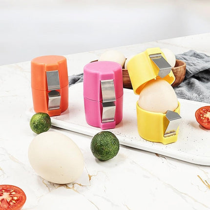 Egg Cracking Tool for Raw Eggs, Efficient Egg Shell Opener Handheld Egg Peeler Tool Egg Cracker Separator Multifunctional Egg Breaker for Cooking Camping Kitchen Gadgets, 2.55x2.83 2.55" x 2.83" Orange