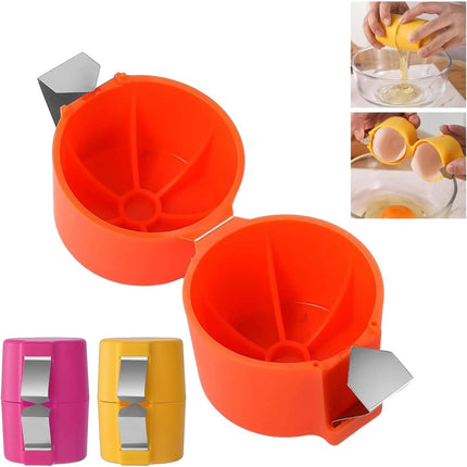 Egg Cracking Tool for Raw Eggs, Efficient Egg Shell Opener Handheld Egg Peeler Tool Egg Cracker Separator Multifunctional Egg Breaker for Cooking Camping Kitchen Gadgets, 2.55x2.83 2.55" x 2.83" as the picture shows