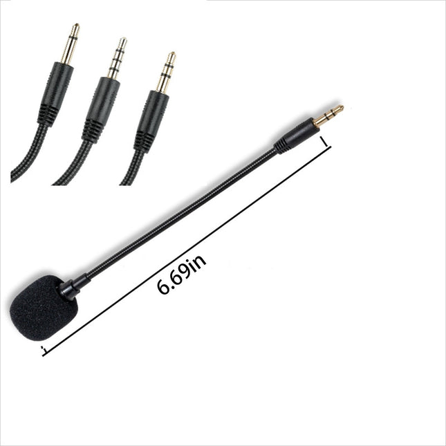 Headset Microphone 3.5mm Plug Black Headset Microphone Adjustable 360 Degrees Bendable Jack – product detail