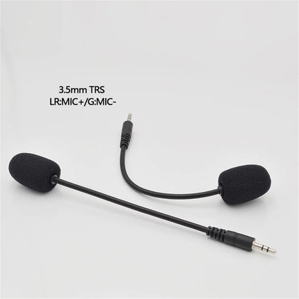 Headset Microphone 3.5mm Plug, Black Headset Microphone Adjustable 360 Degrees Bendable Jack Headphone Controller Combined, 3.5mm Game Gaming Mic to Mic Headsets Accessories(Black) Black