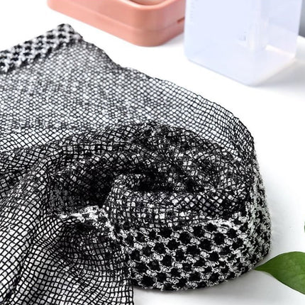 Exfoliating Washcloth Towel,Extra Rough Body & Back Scrubber for Use in Shower Bath, Long Exfoliating Body Scrubber, Exfoliator Shower Towel for Men Women, 39.37x9.84 39.37" x 9.84" Black
