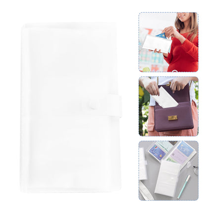 1 Pcs PP Professional Business Card Holder Organizer Book,Portable Business Card Binder- 120 Card Capacity Premium PP Folder with hard Cover, Name Card Credit Cards Binder for Men/Women(cat) Clear