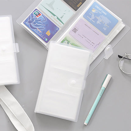 1 Pcs PP Professional Business Card Holder Organizer Book,Portable Business Card Binder- 120 Card Capacity Premium PP Folder with hard Cover, Name Card Credit Cards Binder for Men/Women(cat) Clear