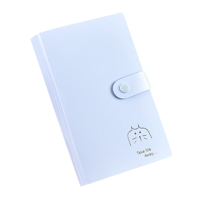 1 Pcs PP Professional Business Card Holder Organizer Book Portable Business Card Binder- 120