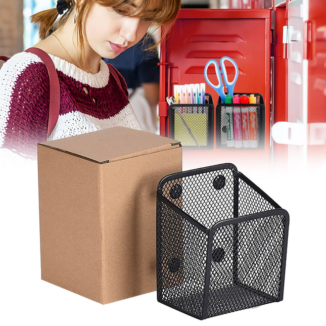 Magnetic Pencil Holder Magnets Marker Holder Mesh Storage Basket Organizer with Extra Strong Magnet