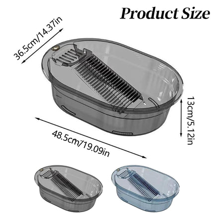 Portable Washboard, All-in-One Laundry Basin Set, Heavy-Duty Wash Board for Hand Washing Clothes, Built-in Scrub Surface, Drain Plug for Camping, RV, Emergency Use, Grey, 19.09x14.37x5.12 19.09x14.37x5.12 Gray