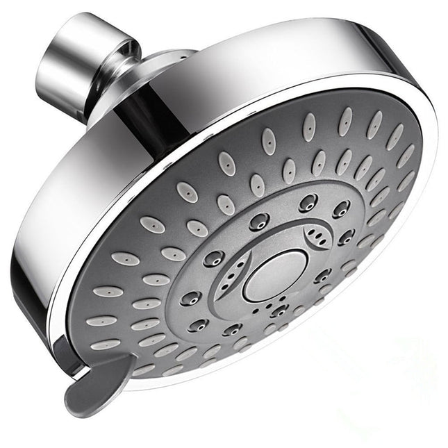 High Pressure Shower Head Heavy Duty High Flow Pressure Rain Fixed Showerhead 5-Setting with