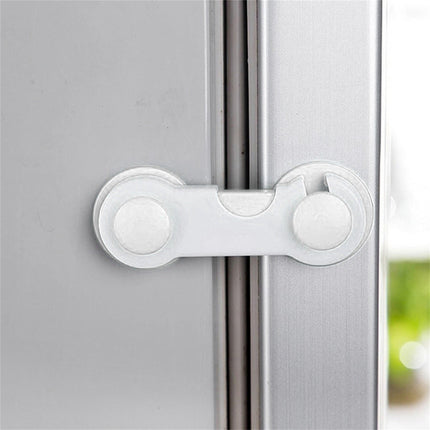 Cabinet Locks for Pet Safety, Plastic Latches with Adhesive for Drawer Cupboards Closet and Pantry Door, Fridge Lock for Protecting Dog and Cat, 2 Pcs, 3.74 Inches 3.74" Blue