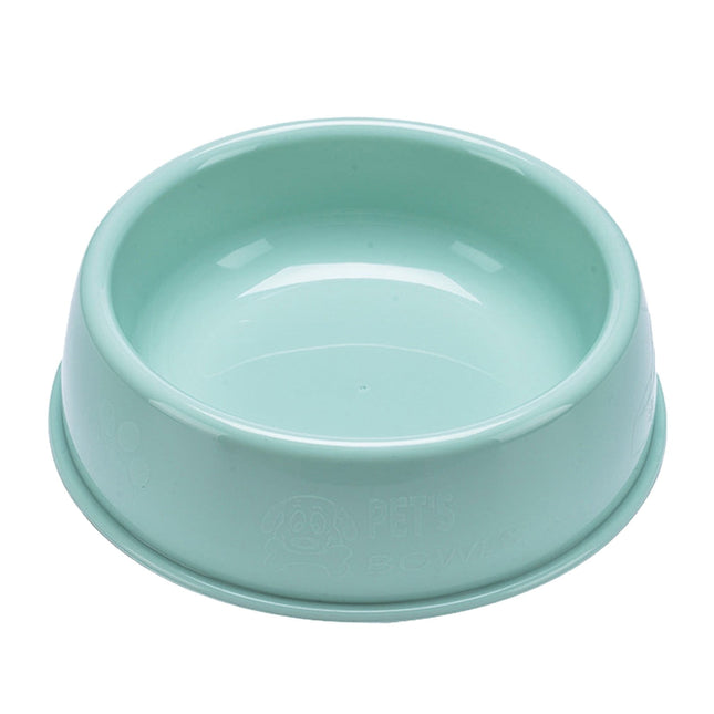 Plastic Dog Bowl Non Slip Candy Color Plastic Pet Food Bowl Shallow Cat Food Dish in Green / Pink