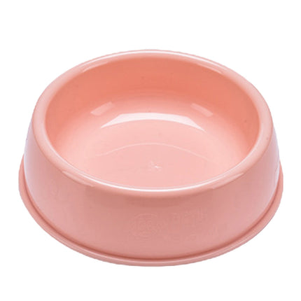 Plastic Dog Bowl,Non Slip Candy Color Plastic Pet Food Bowl,Shallow Cat Food Dish ,Reusable Pet Food And Water Bowl,Puppy Cat Animal Feeding Bowls ,Pet Food Container Storage Easy To Clean 5.19" x 1.97" x 5.12" Pink