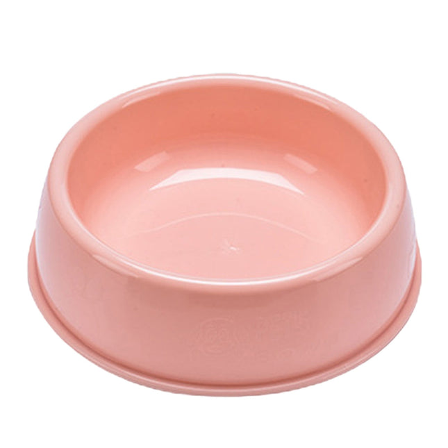 Plastic Dog Bowl Non Slip Candy Color Plastic Pet Food Bowl Shallow Cat Food Dish in Pink
