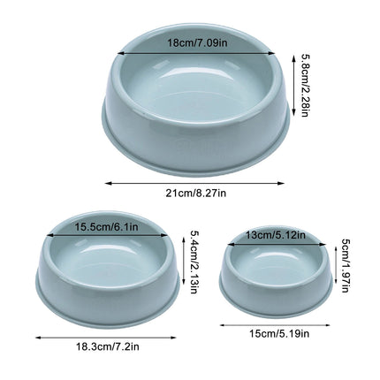 Plastic Dog Bowl,Non Slip Candy Color Plastic Pet Food Bowl,Shallow Cat Food Dish ,Reusable Pet Food And Water Bowl,Puppy Cat Animal Feeding Bowls ,Pet Food Container Storage Easy To Clean 7.2" x 2.13" x 6.1" Pink
