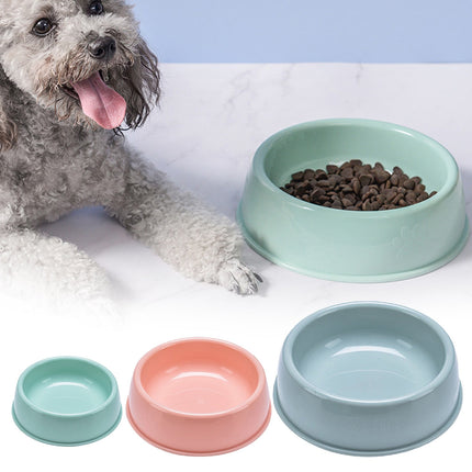 Plastic Dog Bowl,Non Slip Candy Color Plastic Pet Food Bowl,Shallow Cat Food Dish ,Reusable Pet Food And Water Bowl,Puppy Cat Animal Feeding Bowls ,Pet Food Container Storage Easy To Clean 8.27" x 2.28" x 7.09" Pink