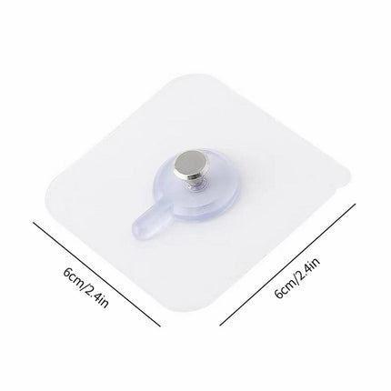 Self Adhesive Picture Hooks, Heavy Duty Picture Hangers Without Nails, Wall Hooks for Hanging, Transparent Waterproof Frame Hangers, Sticky Hook for Bathroom Kitchen, 3 Pcs, 2.4x2.4 2.4" x 2.4" Clear/1 Pcs