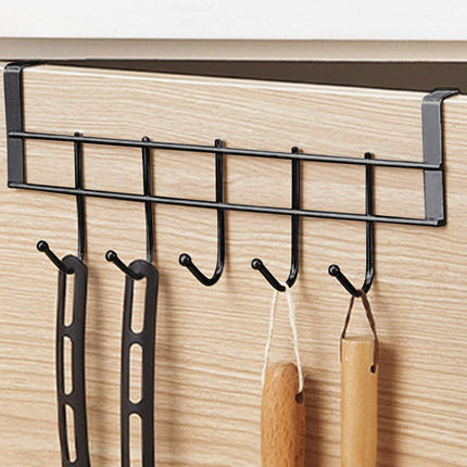 Over The Door Hooks, Door Hanger Hooks For Hanging ,Over The Door Towel Racks With 5 Coat Hook,Over The Door Towel Rack For Kitchen Bathroom Towel Holder Towels Hanger Rack Accessories,2.1 cm 3.2 cm
