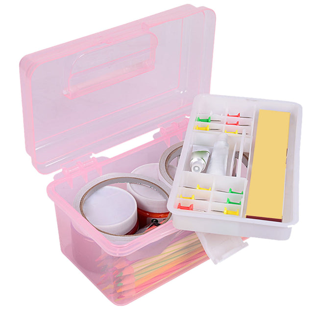 Home Box and Travel Storage Box Plastic Kit Case Container Empty Box with Lock Lid – product detail