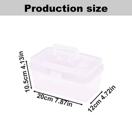 Home Box and Travel Storage Box, Plastic Kit Case Container Empty, Box with Lock Lid & Handle, Emergency Organizer for Family and Traveling, 9.1x4.7x3.7 7.87" x 4.72" x 4.13" Purple