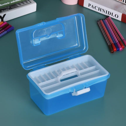 Home Box and Travel Storage Box, Plastic Kit Case Container Empty, Box with Lock Lid & Handle, Emergency Organizer for Family and Traveling, 9.1x4.7x3.7 7.87" x 4.72" x 4.13" Purple