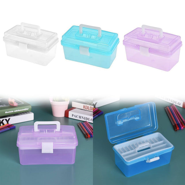 Home Box and Travel Storage Box Plastic Kit Case Container Empty Box with Lock Lid – product detail
