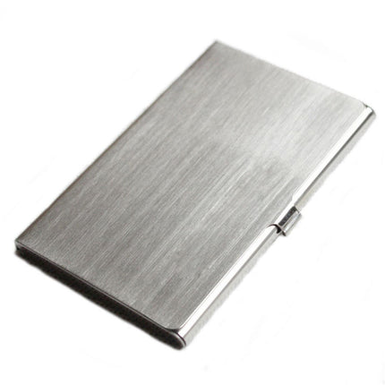 Slim Business Card Case for Men & Women, Pocket Metal Case, Professional Stainless Steel Business Card Holders, Purse Name Card Holder, Buckle Style Shut, 1 Pcs, 3.62x2.28 3.62" x 2.28" Silver*3