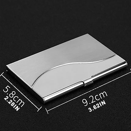 Slim Business Card Case for Men & Women, Pocket Metal Case, Professional Stainless Steel Business Card Holders, Purse Name Card Holder, Buckle Style Shut, 1 Pcs, 3.62x2.28 3.62" x 2.28" Silver*4