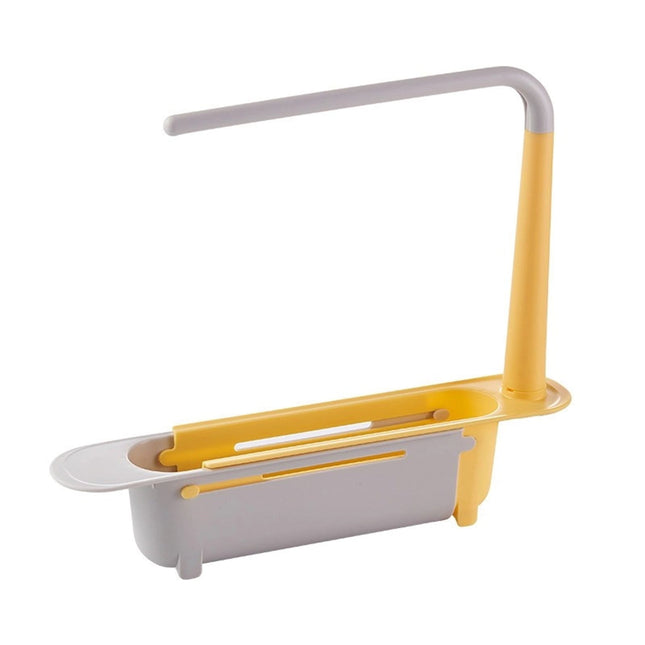1 Pcs Telescopic Kitchen Over Sink Organizer With Towel Hanger Expandable Dish Caddy Drying Rack – product detail