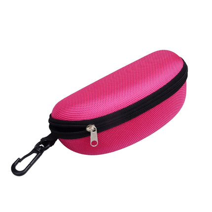 1 Pcs Eyeglass Sunglasses Cases,Sunglasses Case,Portable Travel Zipper Eyeglasses Frame,Glasses Case Hook For Mens And Womens,Portable Eyeglasses Case With Zipper,Hard Sunglasses Case,Black Red