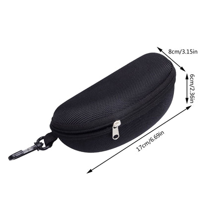 1 Pcs Eyeglass Sunglasses Cases,Sunglasses Case,Portable Travel Zipper Eyeglasses Frame,Glasses Case Hook For Mens And Womens,Portable Eyeglasses Case With Zipper,Hard Sunglasses Case,Black Red