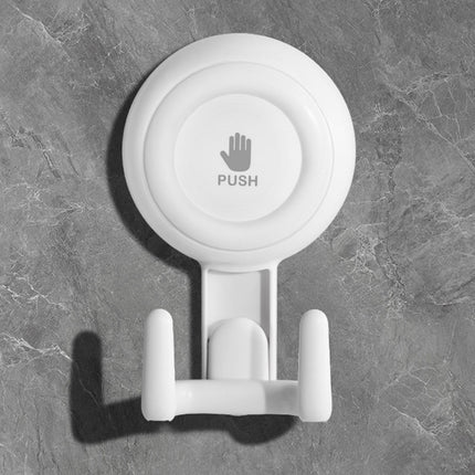 Powerful Suction Cup Shower Hooks for Towel, Loofah, 360° Rotatable Damage-free Hanging Versatile Wall Hooks for Inside Bathroom, Decoration, Removable Suction Holders, 1 Pcs, 4.37x2.67x1.81 4.37" x 2.67" x 1.81" White