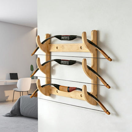 Bow Rack, Wall Mount Sword Holder, Wooden Wall Mount Bow Hanger Heavy Duty Archery Bows Wall Holder for Compound & Recurve Bows, Only Rack, 1 Pcs, 15.35x11.81x1.57 15.35" x 11.81" x 1.57" Beige