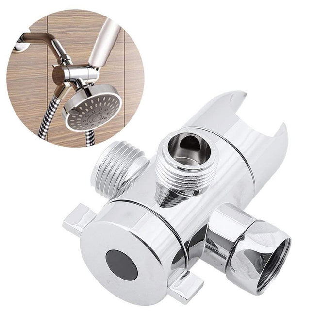 3-Way Diverter Valve 1/2 Inch Shower Arm Diverter with Handheld Showerhead Bracket Heavy-Duty Shower – product detail